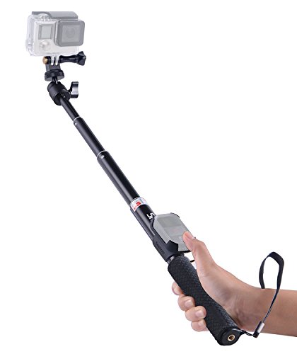 Smatree SmaPole Q2 Ausziehbare Selfie Stick / Einbeinstativ fr GoPro Hero 5/4/3+/3/2/1/Session (WiFi-Fernbedienung ist nicht enthalten)