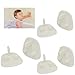 NEW 6 X PLASTIC CHILD BABY PROOF PLUG SOCKET SAFETY PLUG COVERS COVER PROTECTORS EASY TO FIT 3 PIN WHITE SAFE GUARDS PACK OF 6