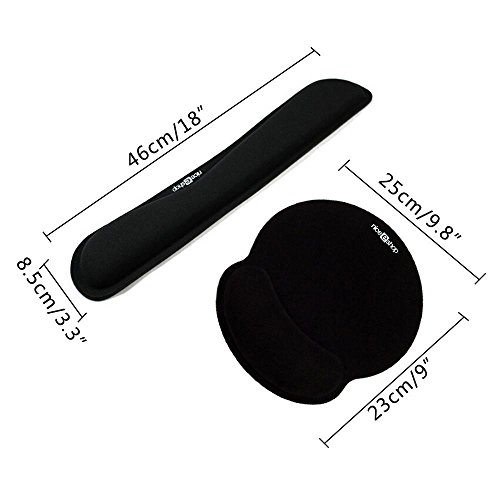 niceEshop(TM) Tastatur Handgelenk Auflage und Maus Gel Handgelenk Rest Unterstützung, Ergonomische Handgelenk Kissen Unterstützung mit Gedächtnis Schaum für Computer und Laptop - 2