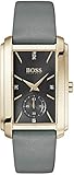 Boss Damen-Armbanduhr Analog Quarz One Size, grau, grau