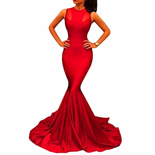 Amazon.com: GEORGE DESIGN Brief Elegant Burgundy Mermaid One ...