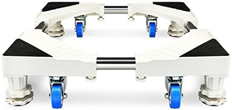 Qiangzi Adjustable Base Stand Washing Machine Moveable Base Multifunction Adjustable Trolley For Tumble Dryers, Fridges & Freezers for Bathroom Kitchen
