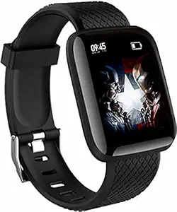 OLICOM ID115 Bluetooth Smart Watch for Boys Android & iOS Devices Touch Screen Fitness Tracker Pedometer Sleep Monitor - Black