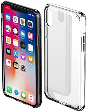 iPhone X Case, Ubittek Flexible Inner Protection and Reinforced Hard Bumper Frame Case for iPhone X (Clear)