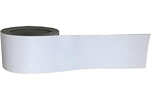 BEUTEE 3D Carbon Fiber Sill Scuff Anti Scratch Threshold Car Sticker Decal Car Trunk Door Sill Tape Protection Film Waterproof (Color : White)