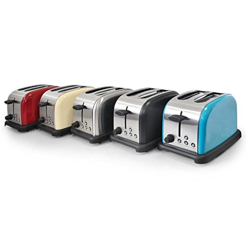 Klarstein BT-318 Toaster 2-Scheiben-Toaster Doppel-Toaster Retro-Toaster (für 2 Scheiben, Auftau-Funktion, stufenlose Bräunungsgradeinstellung, Bagel-Funktion, 1000W) creme - 6