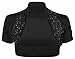 New 100% Cotton Sequin Beaded Cap Short Sleeve Shrug Bolero Cardigan Top Size 8-26