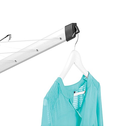 Brabantia Lift-o-Matic Advance Wäschespinne, mit Kunststoff-Bodenanker zum Einbetonieren, Schutzhülle und Klammerbeutel, 50 m Soil Spear - 3