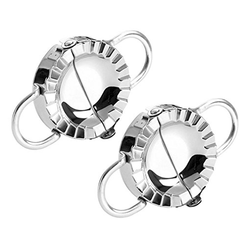 Dumpling Maker, phifo (2 Stück) Edelstahl Dumpling Maker und Teig Drücken, Dumpling Pie Ravioli Form Mould Maker Gebäck Tool für Kochen