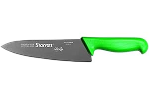 Starrett Coltello da Cucina in Acciaio Inox Dello Chef, Ampio Triangolare da 8 Pollici (200 mm), Manico Verde (BKG301-8)