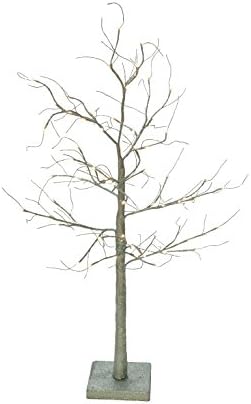 Brite Ideas P003735 120 cm 5 W Plastic Glitter Twig Tree Christmas Lighting, Silver