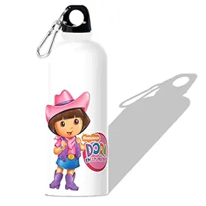 360Edutech, Dora and Buji Water Bottle Sipper 600ML, Aluminum, for Kids Boys Girls Men & Women, for Camping Cycling Trekking Schooling etc, Ideal for Hot and Cold Beverages, BPA Free, DBSV1
