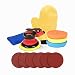 Produktbild SPTA 125mm Druckluft Schleifer Exzenterschleifer Schleifmaschine Poliermaschine Schleifen Luftschleifer + 6tlg Schleifscheiben Klett-Schleifpapier +3tlg Polierschwämme 1tlg Polierfell Sets