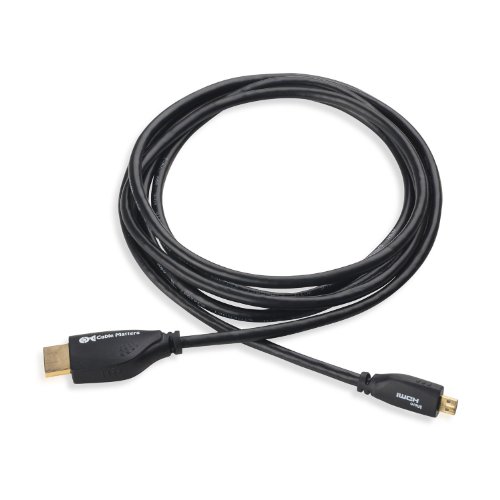 Cable Matters® High Speed Micro-HDMI (Type D) auf HDMI (Type A) Kabel 3D u 4K Auflösung Bereit mit Ethernet – 2m - 2