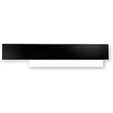 Applique Gea Luce Doha Ag Led Nero Alluminio Metacrilato Lampada Parete Moderna
