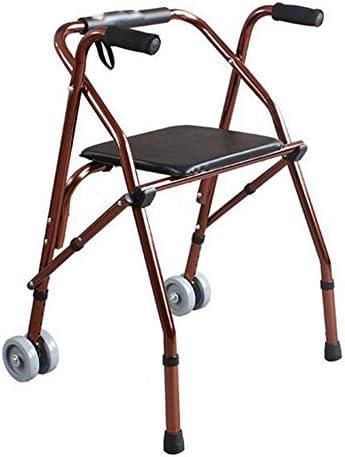 DREAM Walking Frame With Wheels Aluminium Can Sit Collapsible Multifunction Lightweight Adjustable Height Elderly Disabled Product