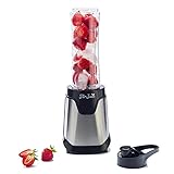 Mini blender FITIN JUICE - Garantie 3 ANS - MINIMIX 300 Watts - 2 gourdes 600 et 300 ml, 2 couvercles sport et standard