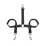 Universal Fitting para diferentes vehículos --- Este cinturón de seguridad para perros está diseñado con un ancho de 0.82 pulgadas, que se puede enchufar en la mayoría de los receptáculos de los cinturones de seguridad de los vehículos