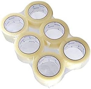 Brand New Strong parcel packing tape x 6 rolls Heavy Duty Clear transparent Packaging Tape Provides a Strong, Secure and Strong Adhesive Seal for your Boxes- Extra Long 132mm x 48mm (18)