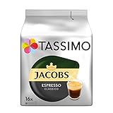 tassimo jacobs latte macchiato Mit dem Jacobs Verwöhnaroma Tassimo Kapseln Jacobs Espresso Classico, 80 Kaffeekapseln, 5er Pack, 5 x 16 Getränke