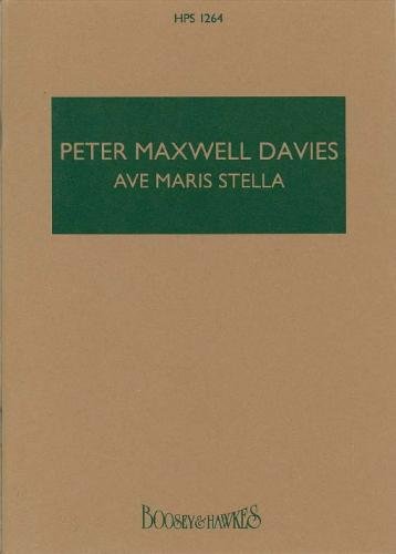 Ave Maris Stella: HPS 1264. flute (alto flute), clarinet (basset clarinet), marimba, piano, viola, cello. Partition d'étude.
