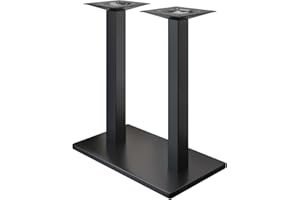 ‎GGMMÖBEL GGMMÖBEL Madrid Double Table Frame for Bar Table, Bar Table, Table Legs, Black, Table Feet, Base Plate: 40 x 70 cm, Column: 8 cm, Total Height: 105 cm