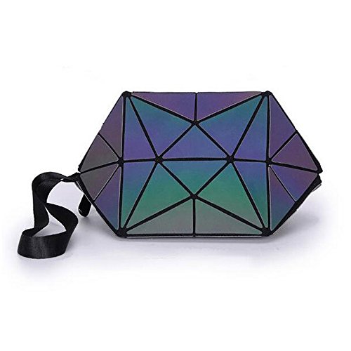 WasonD Mujeres Bolsa de Maquillaje, Luminoso Estar Colgado Portátil Neceser, Plegable Viajes Cosméticos Bolso de Mano