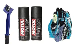 Meenu Arts Motul Bike Chain Cleaning Kit Combo (150 ml) with Brush and Waste