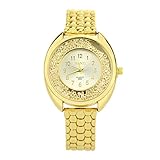 Knowin Damen Uhren Armbanduhr, Silber Western Style Rechteck Gesicht Verziert Armband Uhr Edelstahl Anhängern Vintage Design mit Rundes Zifferblatt Classic Casual Armbanduhr
