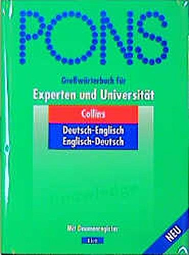 PONS Grosswörterbuch: PONS Großwörterbuch, Collins Englisch, mit Daumenregister