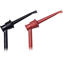 BOCEUC Mini Grabber Test Clip with 2MM Banana Jack, 2 PCS