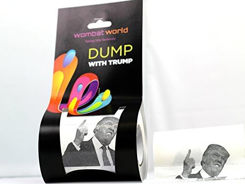 Donald Trump Toilet Paper Novelty Funny Bathroom Toilet Roll Gag Gift Take a Dump with Trump