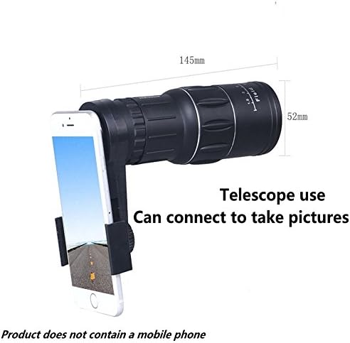 16*52 High Magnification Single-lens Telescope HD Dual-miniature Mini-light Visible Mobile Phone Telescope Bird Watching Wildlife Hunting Camping Hiking Tourism Live Concert Navigation Sailing Voyage