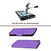 Produktbild W GiXa SET Leder Schutz Tasche + Hart Panzerglas Etui Flipcase für iPhone Handy Hülle (Lebenslang Garantie + Kartenfächern + Standfunktion + Panzerfolie) (iPhone 6/6S, Lila/Purple)