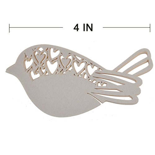 ULTNICE 50 Stück Namenskärtchen Platzkarte Namensschild für Hochzeit Party Weinglas Dekor Weihnachtskarten - 2