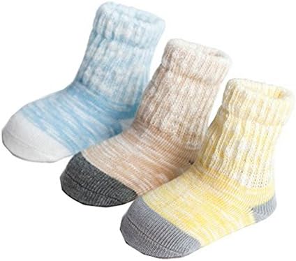 3 Pairs Pack Unisex Baby Infant Toddler Kids Winter Thermal Casual Comfy Warm Knitting Socks 0-6,6-12,12-36Month