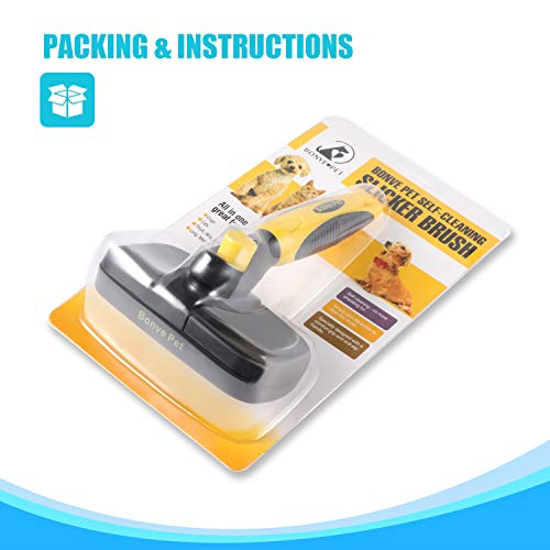 Bonve-Pet-Brosse-Chiens-et-Chats-Autonettoyante-Enlvement-Efficace-jusqu-95-des-Poils-Morts-sous-Poils-Peignes-Poils-Animaux-Professionnels-Enlvement-des-Poils-en-Un-Clic-Chiens-Chats