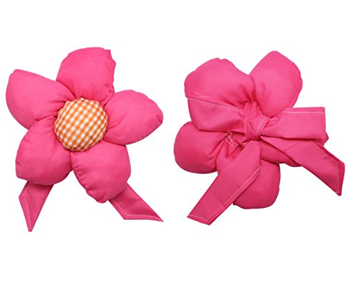 Homgaty 1 Paar niedliche Blume Form Raffhalter Gardinen Halter Klemme für Kinderzimmer Schlafzimmer Mädchen – Sun Flower Pink - 2