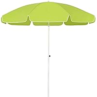 Dehner Gute Wahl Sonnenschirm Saturn, Ø 200 cm, Höhe 180 cm, Polyester, grün