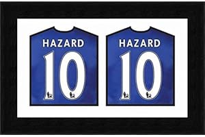 Kwik Picture Framing Ltd Dual FRAME FOR 2 SIGNED SHIRTS WITH FRONT MOUNT | Display Football, Rugby, Cricket T-shirt | Fits 2 Shirts | White Mount and Black Frame