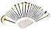 LA HAUTE 24 Pcs Top Grade Kabuki Makeup Brush Set Cosmetics Foundation Blending Blush Eyeliner Face Powder Brush Makeup Brush Kit With Synthetic Leather Case Color Beige