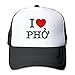 Produktbild QIOOJ Cowboyhut I Heart Pho Hat Mesh Back Adjustable Cap Snapback Sports