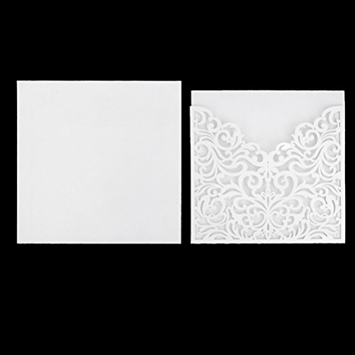 LUOEM Hochzeitskarten Einladungenskarten mit Umschläge Europäischen Stil - 6