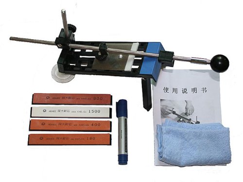 KKmoon Professionelle Küchenmesserschleifer -System Fix-Winkel 4 Steine ​​für verschiedene Größen von Messer - 4