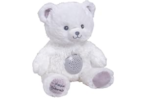 Pioupiou et Merveilles - Veilleuse Musicale Projecteur d'étoiles - Ours Gaston - Piles incluses - 7 berceuses rassurantes - 5 bruits Blanc apaisants - Boitier Amovible - 16409