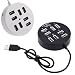 LipiWorld Round 8-Port USB 2.0 Hub Portable Splitter Adapter 8-Port Hub (Black/White) RS.399.00