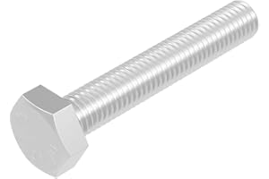 SECCARO Lot de 20 vis à tête hexagonale M10 x 60 mm, en acier inoxydable V2A VA A2, DIN 933 / ISO 4017, à six pans extérieurs