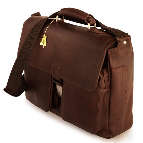Elegante Aktentasche Größe L / Laptoptasche bis 15,6 Zoll, aus Nappa-Leder, für Damen und Herren, in verschiedenen Farben, Jahn-Tasche 750 - 2