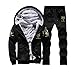 Produktbild JYJM Herren Anzug Slim fit schwarz Sweater Jacke Outwear Kapuzenpullover Mantel Top Hosen Sporthose Sets Freizeitanzug Freizeit Wintermantel Coat Mens Hoodie Winter warme Fleece Zipper