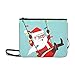 Produktbild EIJODNL The Cute Kitten Swinging Pattern Benutzerdefinierte hochwertige Nylon Slim Clutch Crossbody Tasche Umhängetasche